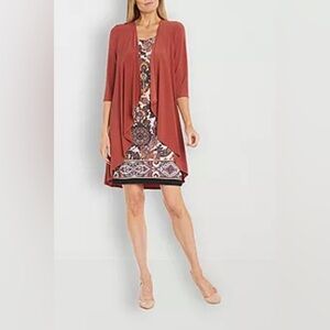 New R & M Richards Jacket Dress With Removable Necklace
